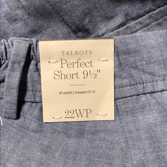 Talbots Blue Bermuda Shorts Polished Chambray Style - Picture 6 of 10